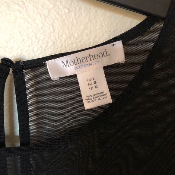 NWOT Motherhood Maternity Women’s Tan & Black Mesh/Lace Dress (Size: Large) - Picture 2 of 6